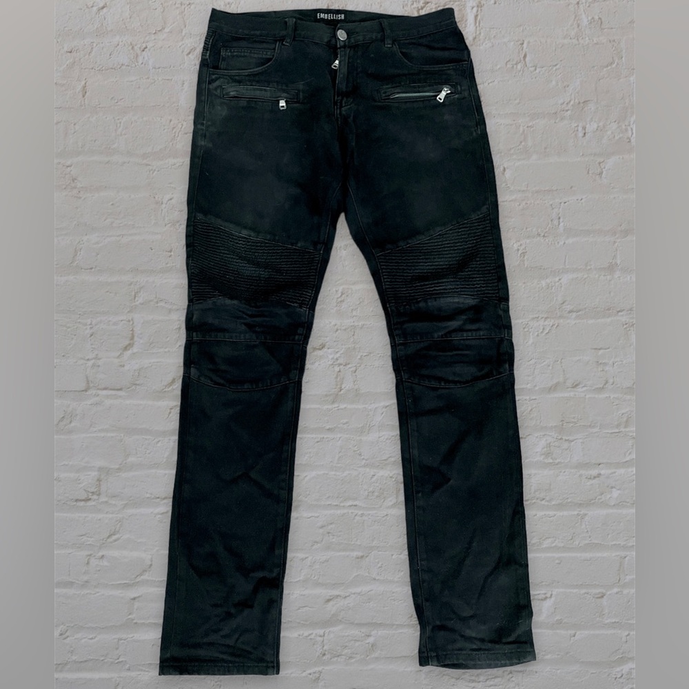 Black Designer Ribbed Pants from Melrose LA